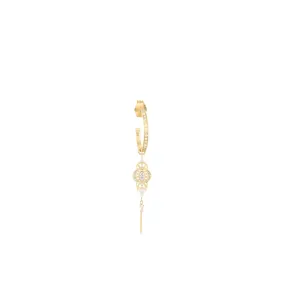 Marquise and Triangle Diamond Hoop Earring