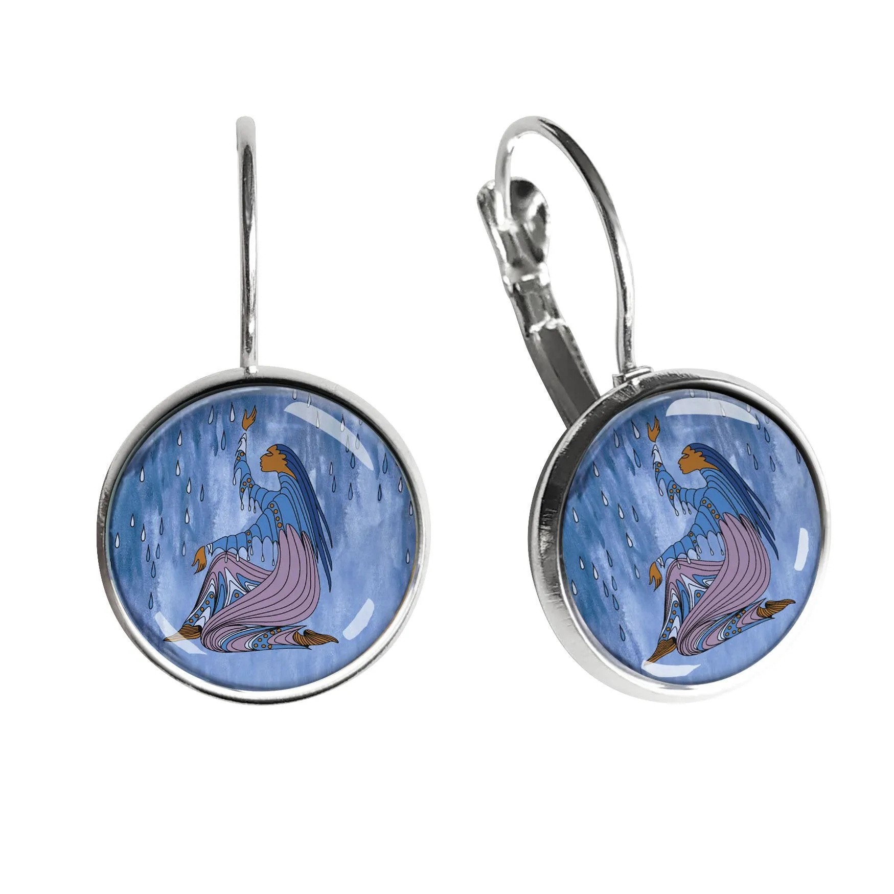 Maxine Noel Rainmaker Dome Glass Earrings