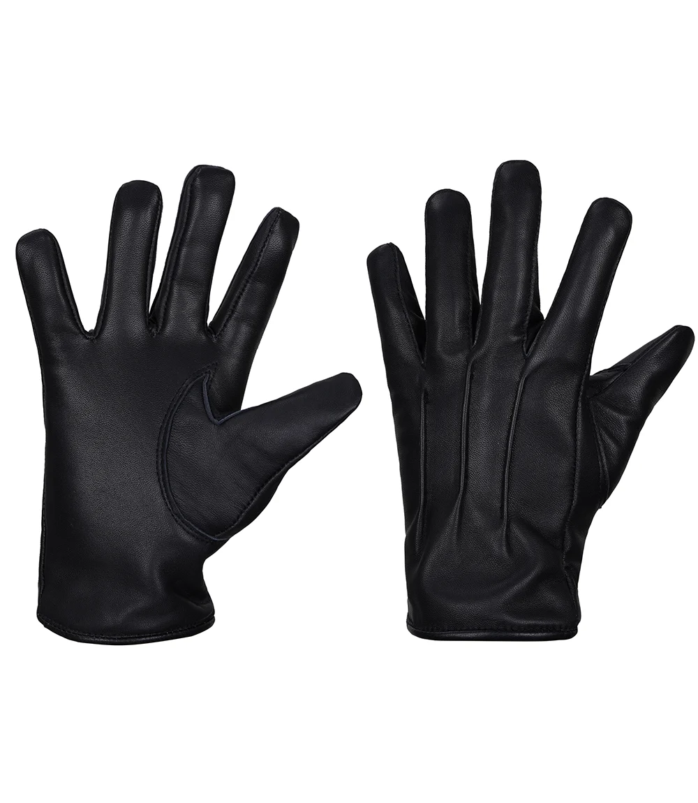 Men's Leather Black Gloves