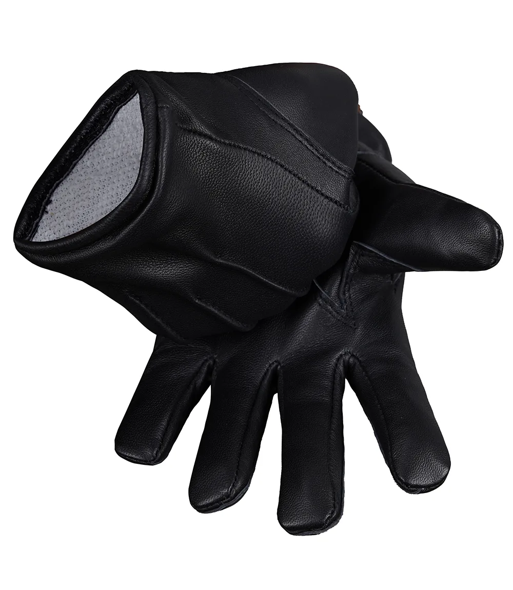 Men's Leather Black Gloves