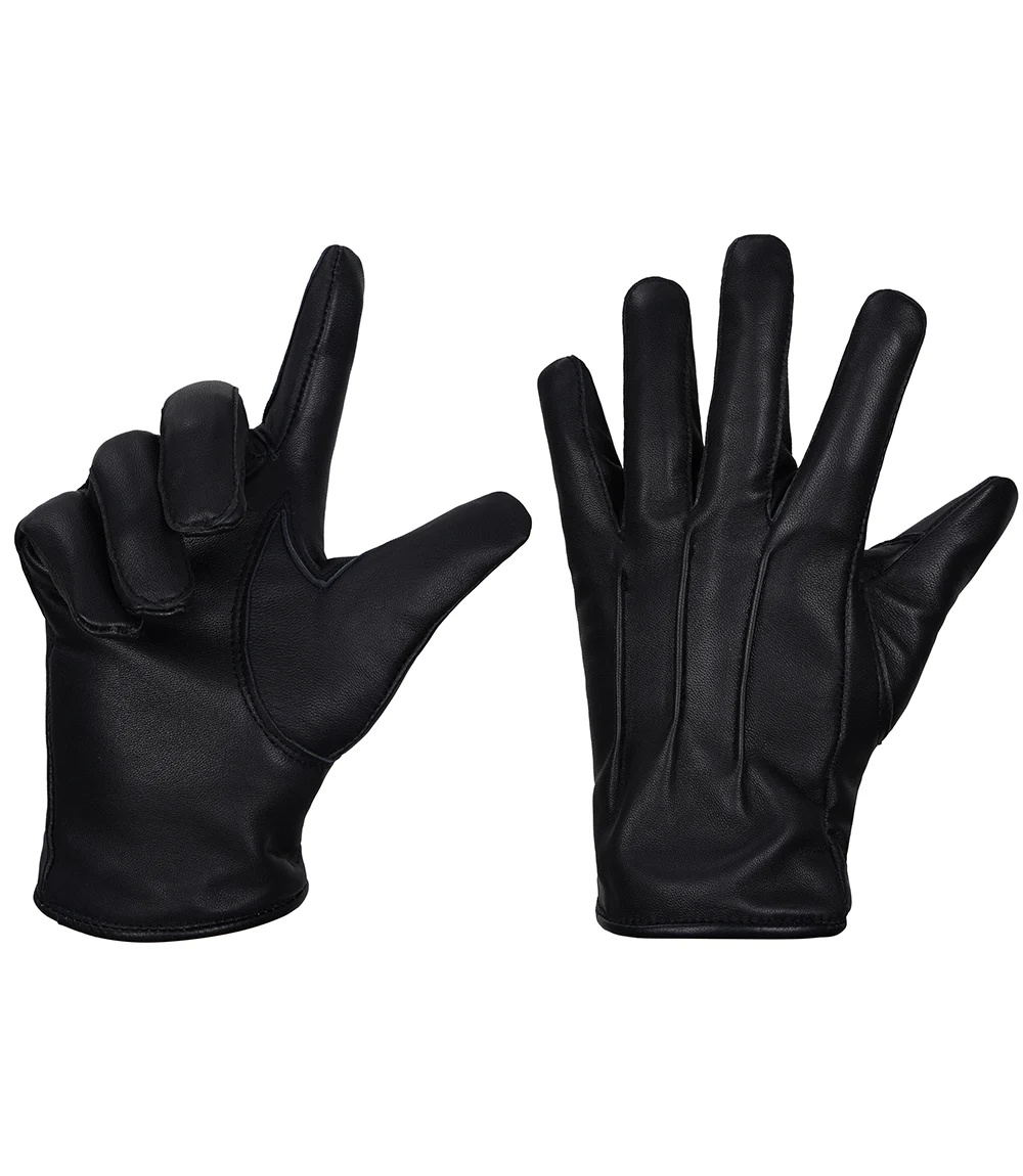 Men's Leather Black Gloves