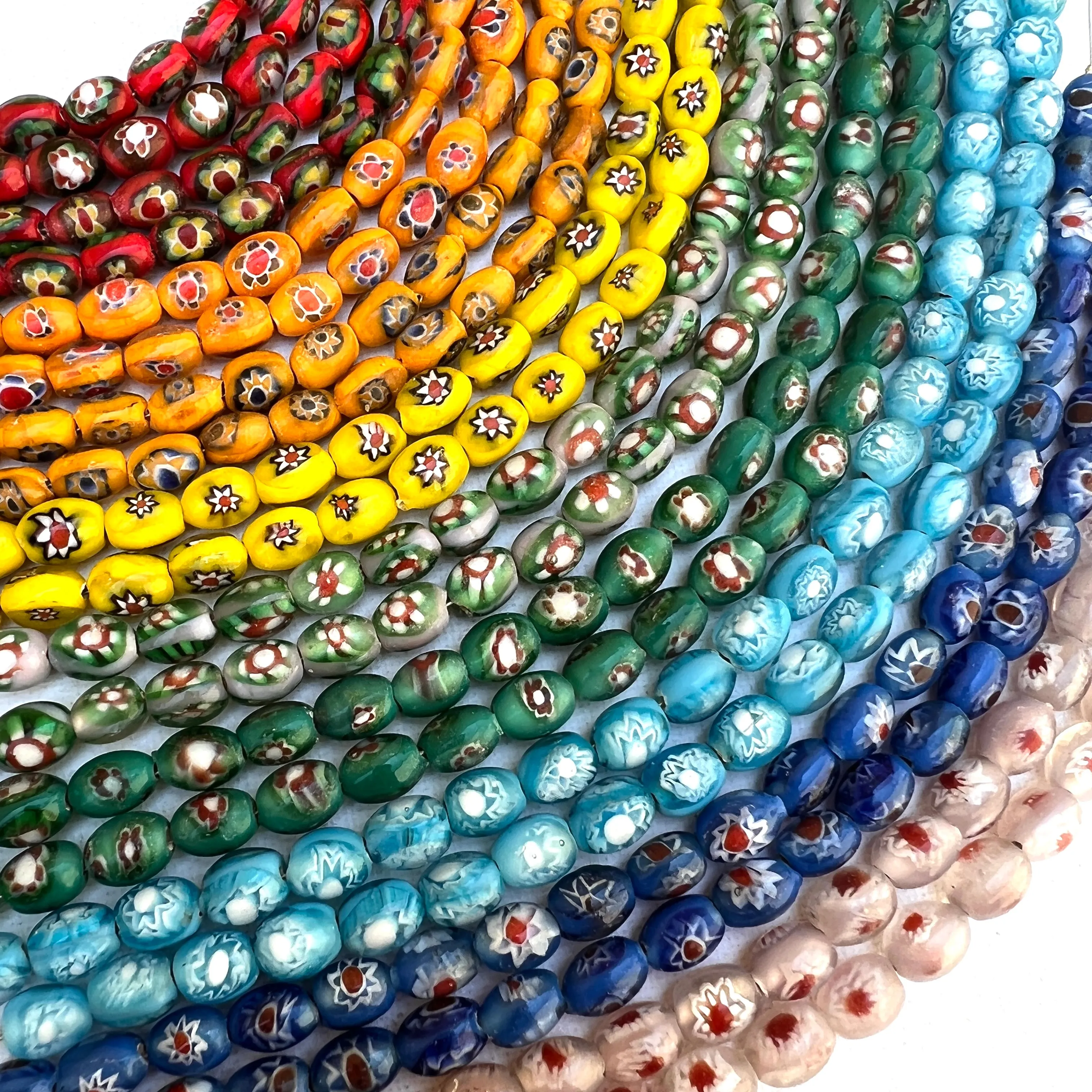 Millefiori Oval Strands