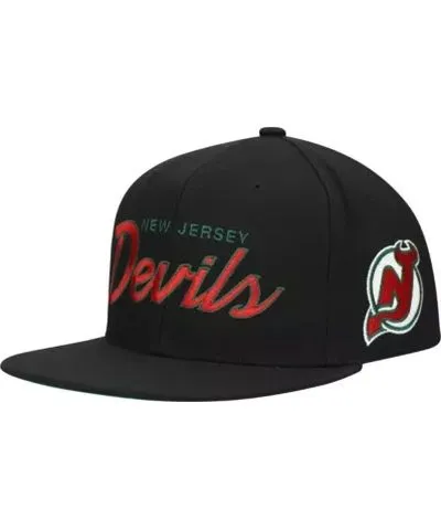 Mitchell & Ness Men's NHL New Jersey Devils Core Team Script 2.0 Snapback Hat