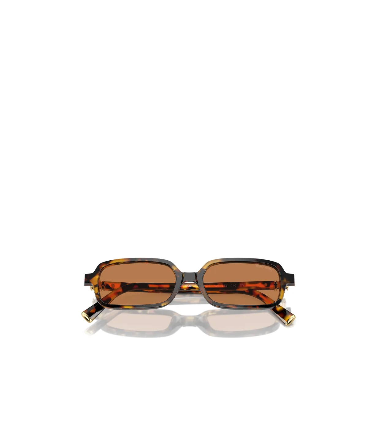 Miu Miu Rectangle Sunglasses in Honey Havana