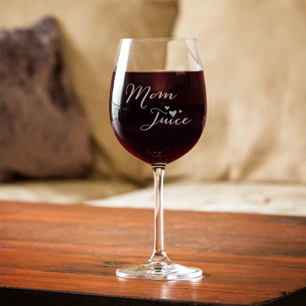 Mom Juice Wine Glass