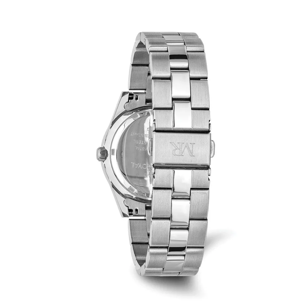 Mountroyal Mens Stainless Steel White Dial Sport Watch