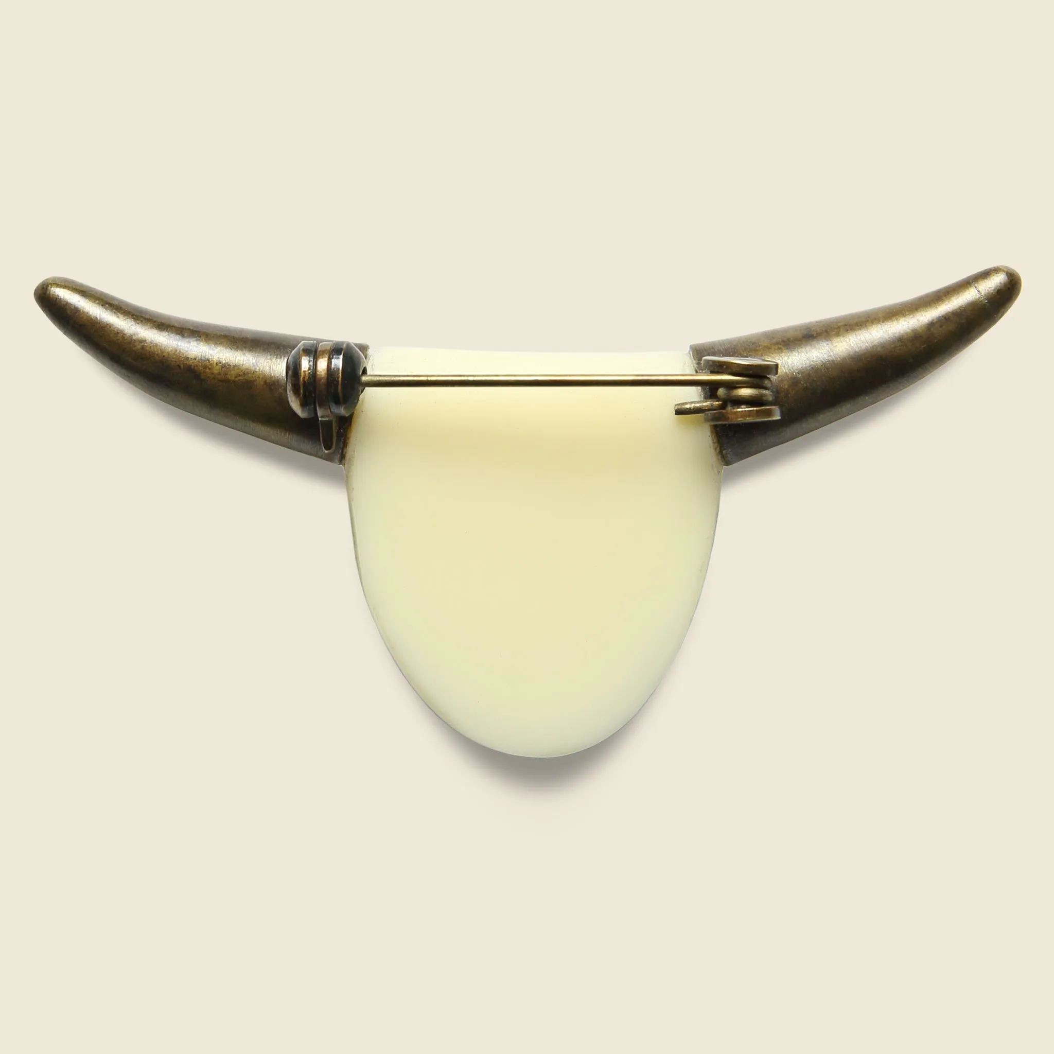 O'Keefe Skull Brooch - Brass/Bone