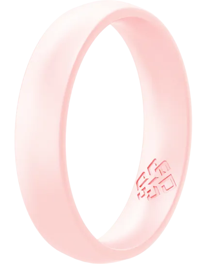 Pearly Pink Silicone Ring For Women