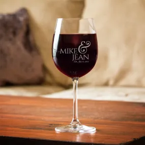 Personalized Couple Wine Glass