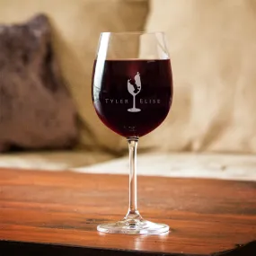 Personalized Romance Wine Glass