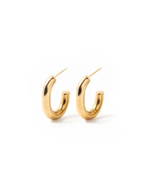 Pipe Gold Earrings