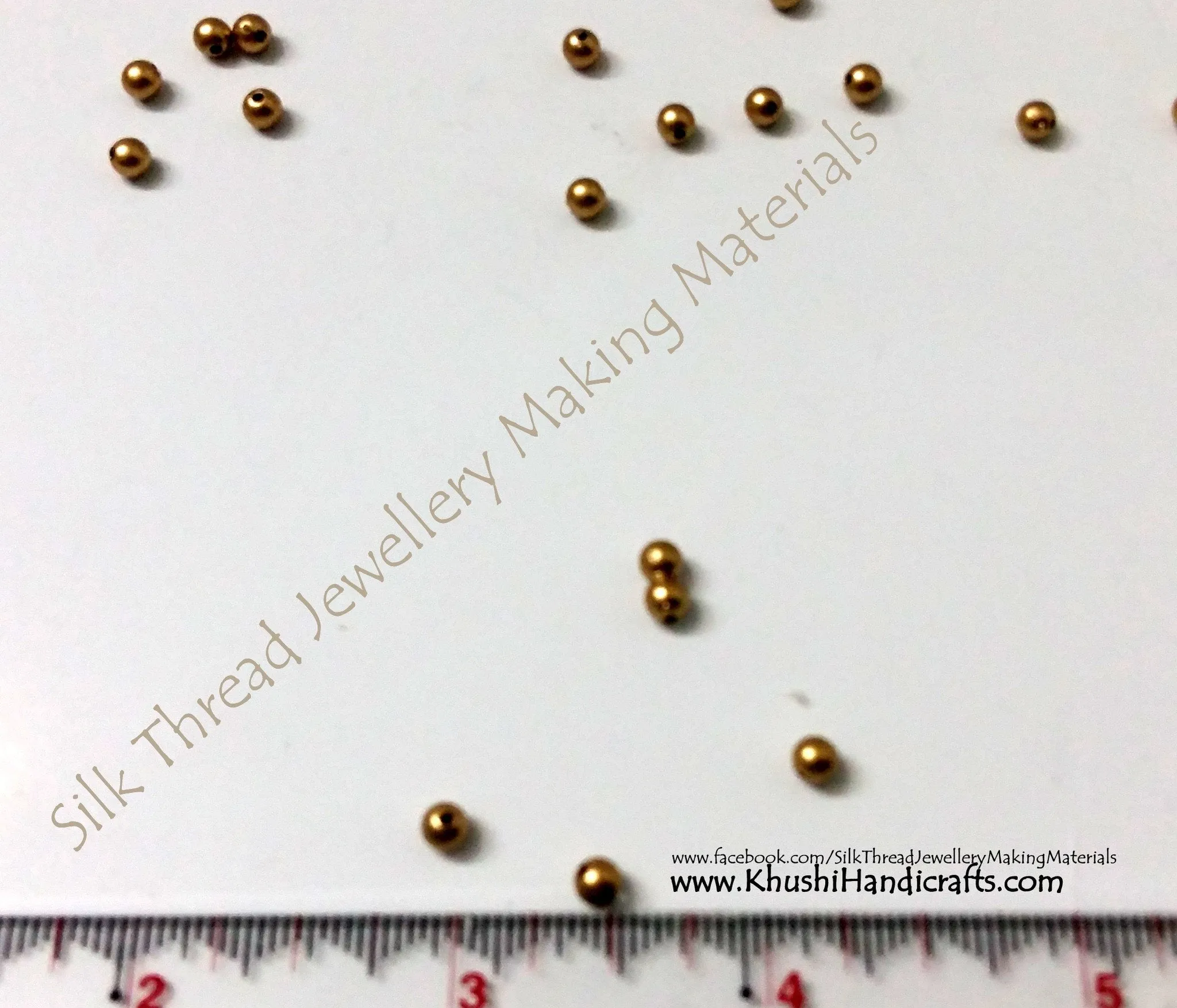 Plain Gold beads Pack of 40 grams