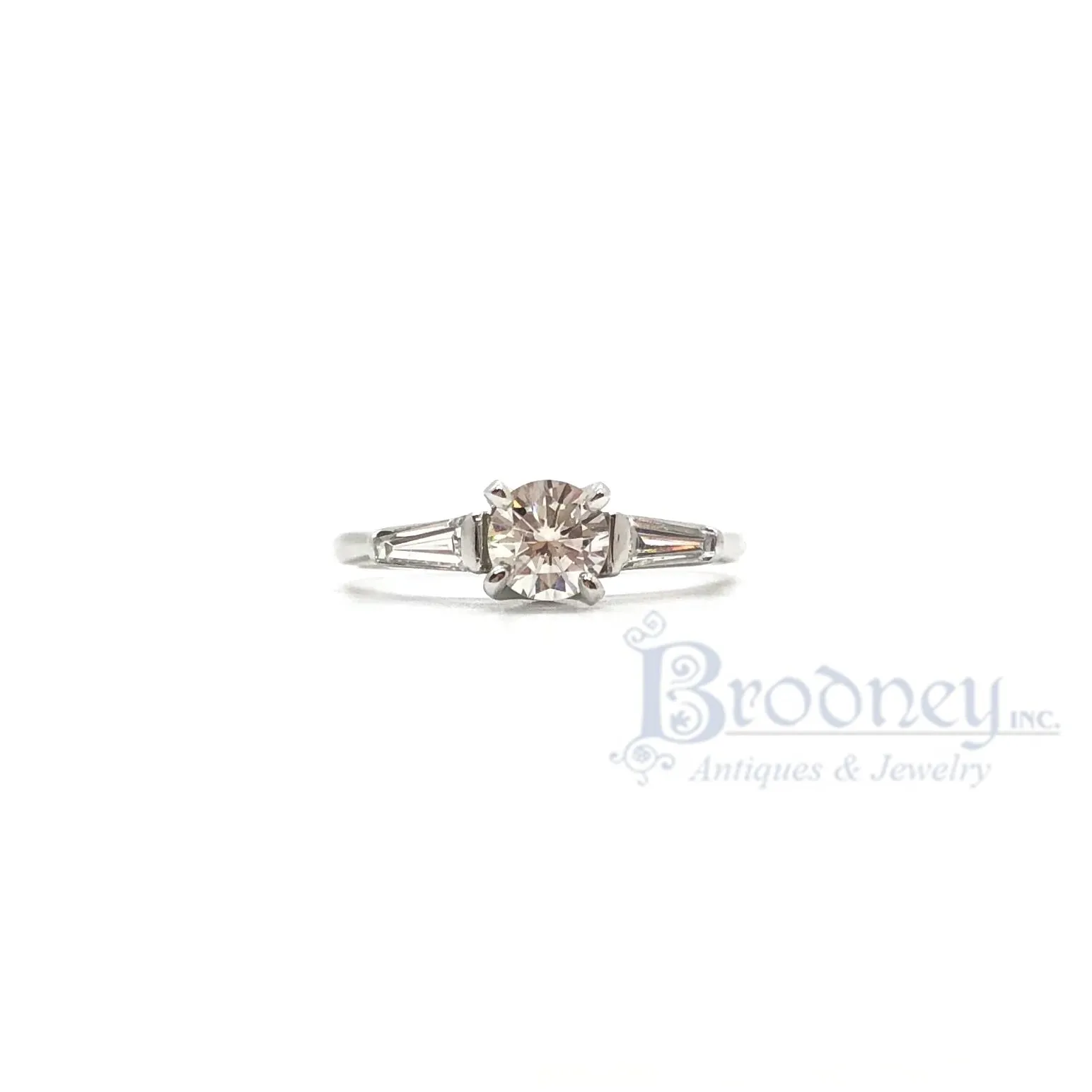 Platinum and Brilliant Cut Diamond Engagement Ring