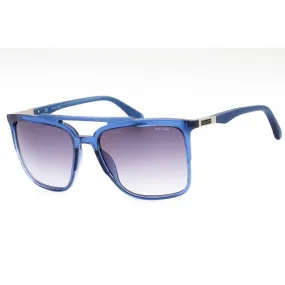 Police SPL363 Sunglasses Shiny Transparent Blue