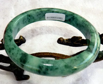 Powerful Woman Grade A Burmese Jadeite Bangle Bracelet 62 mm + Certificate (4980)