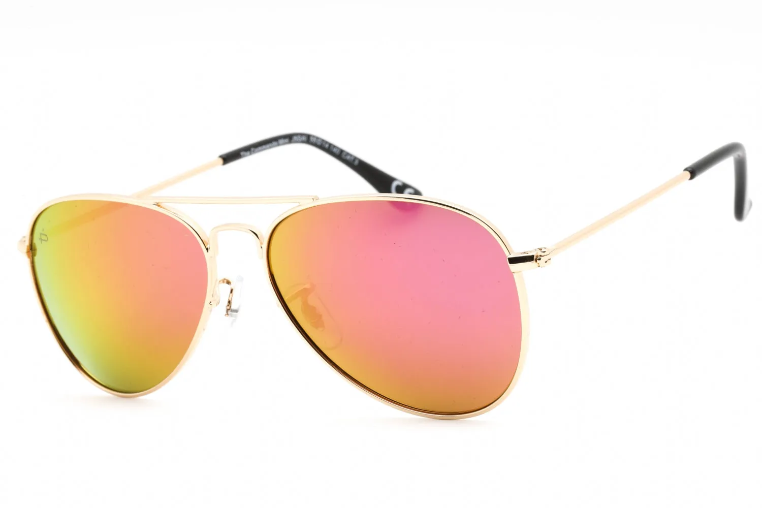 Prive Revaux The Commando Mini Sunglasses Champagne Gold/Pink Mirror