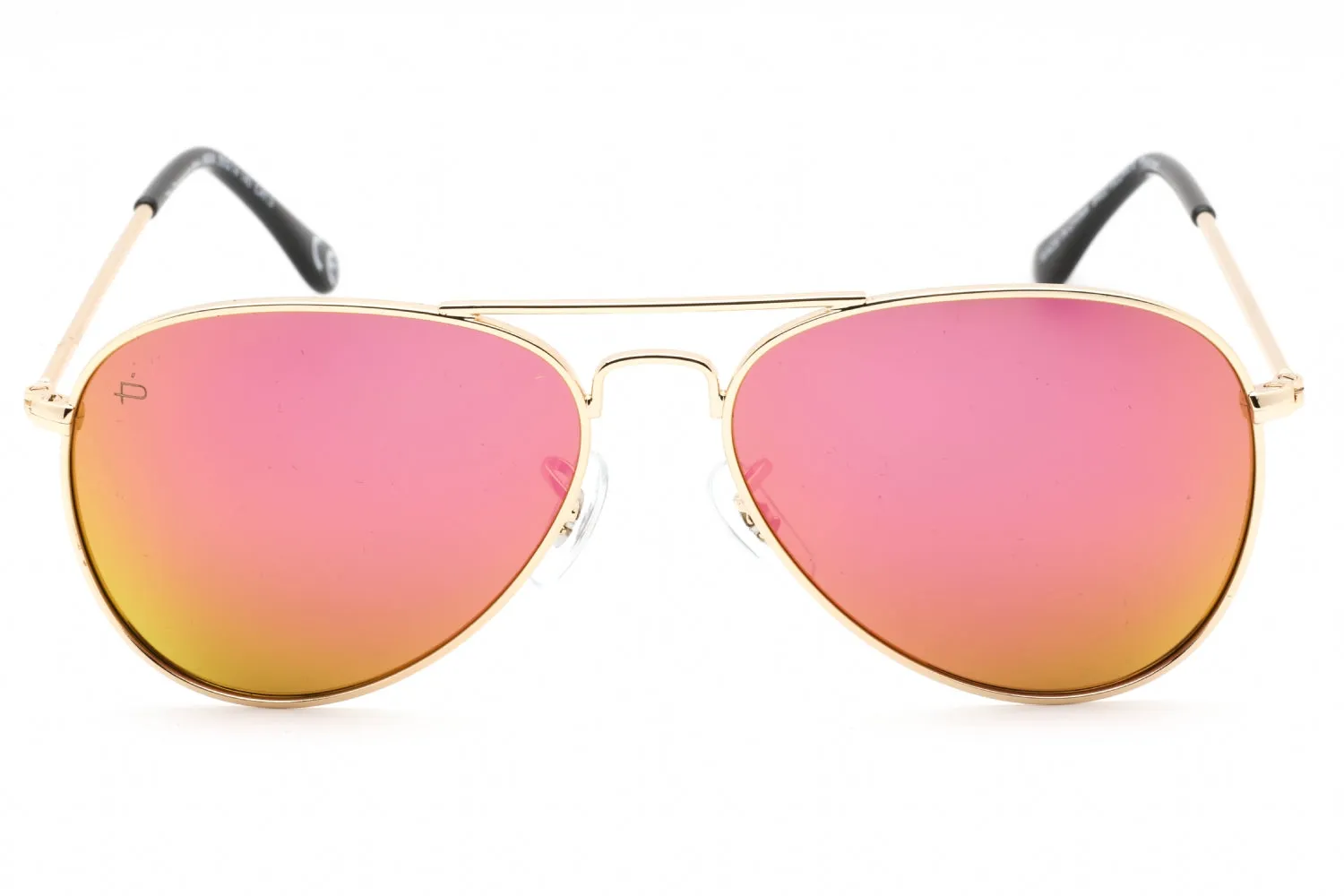 Prive Revaux The Commando Mini Sunglasses Champagne Gold/Pink Mirror