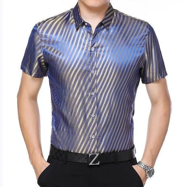 Reynolds Striped Silk Shirt For Men