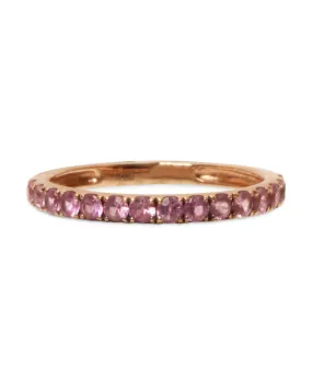 Rose Gold Pink Sapphire Ring