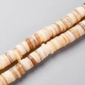 Shell Beads, Natural, Freshwater, Flat, Round, Heishi Beads, Disc Beads, 8-8.5mm