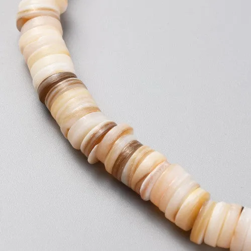 Shell Beads, Natural, Freshwater, Flat, Round, Heishi Beads, Disc Beads, 8-8.5mm