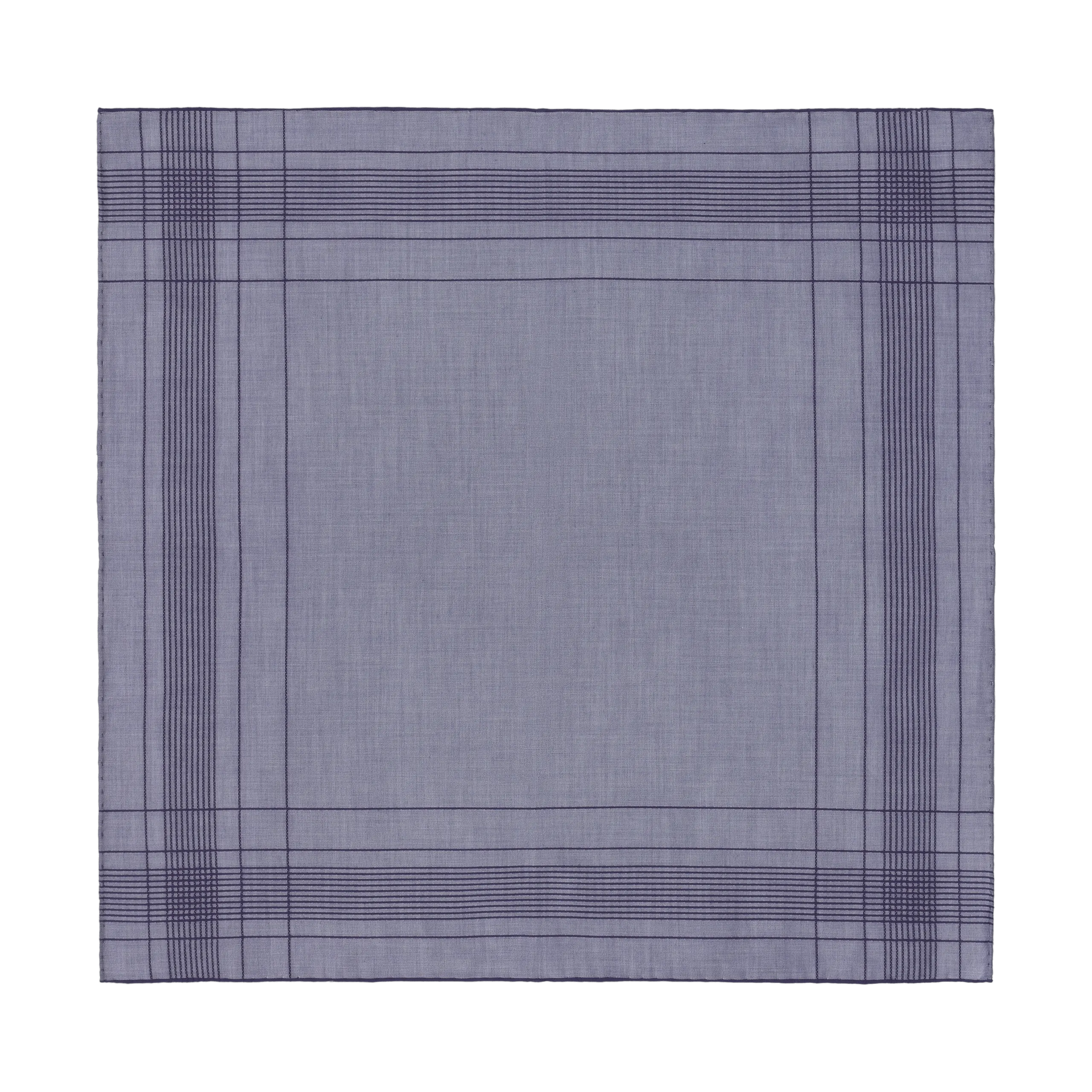  Simonnot Godard Cotton Pocket Square in Blue and Dark Blue