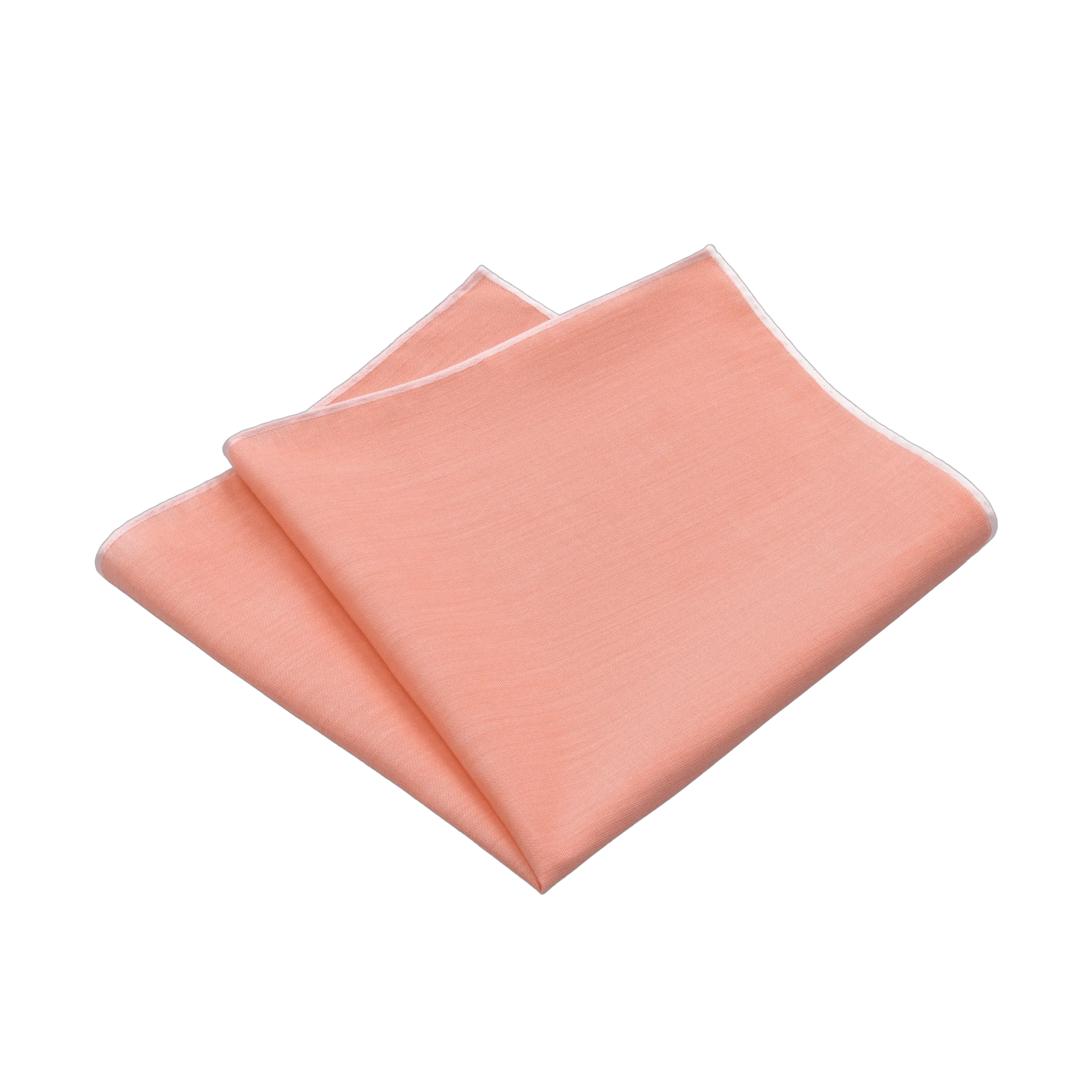  Simonnot Godard Cotton Pocket Square in Orange and White