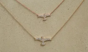 Small Dove Pave Diamond Necklace