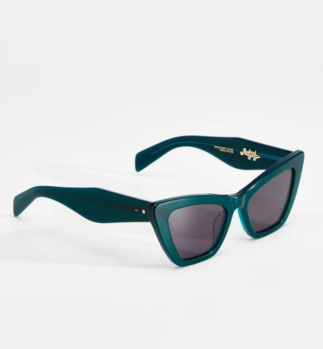 Solar Queen Bio-Acetate Sunglasses - Milky Emerald with Smoke Lens