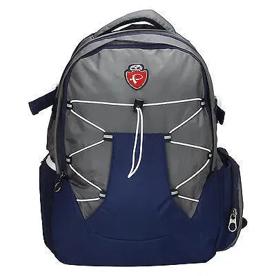 Stag Grey-Blue Backpack / School Bag by President Bags