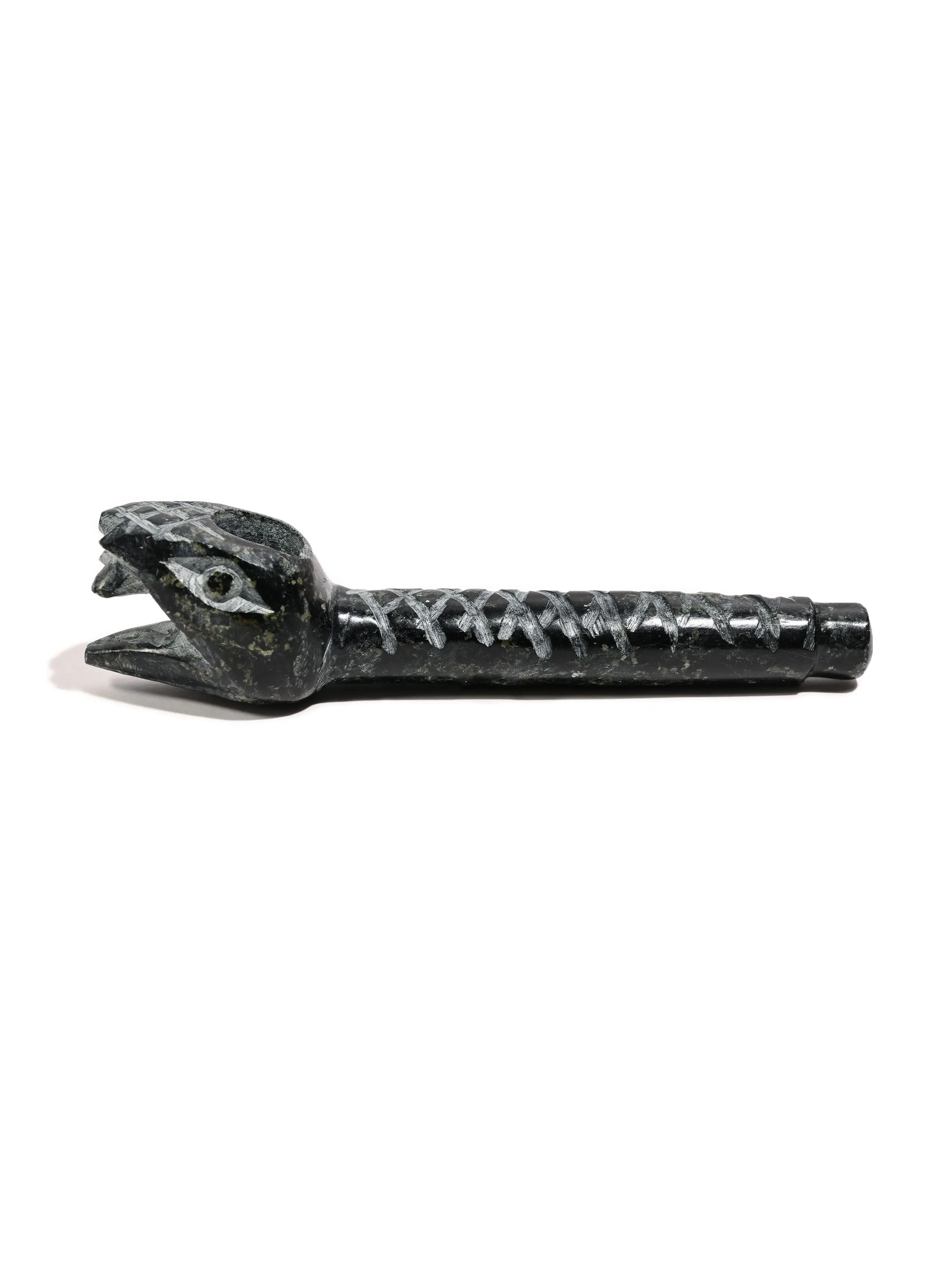 Stone Carved Pipe - Serpent