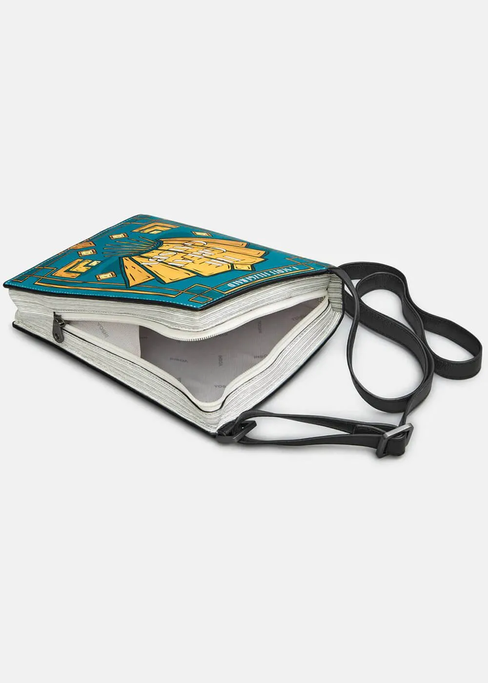 Succubus Bags Books Great Gatsby Vegan Crossbody Bag Black