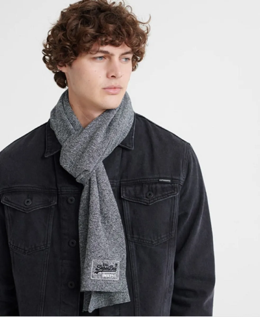 Superdry Orange Label Scarf Basalt Grey Grit