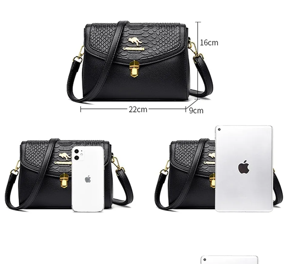 Synthetic Leather Alligator Pattern Shoulder Crossbody Bags for Women