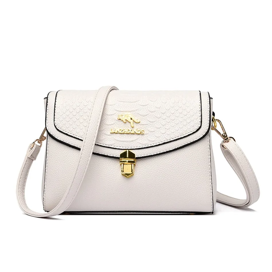 Synthetic Leather Alligator Pattern Shoulder Crossbody Bags for Women