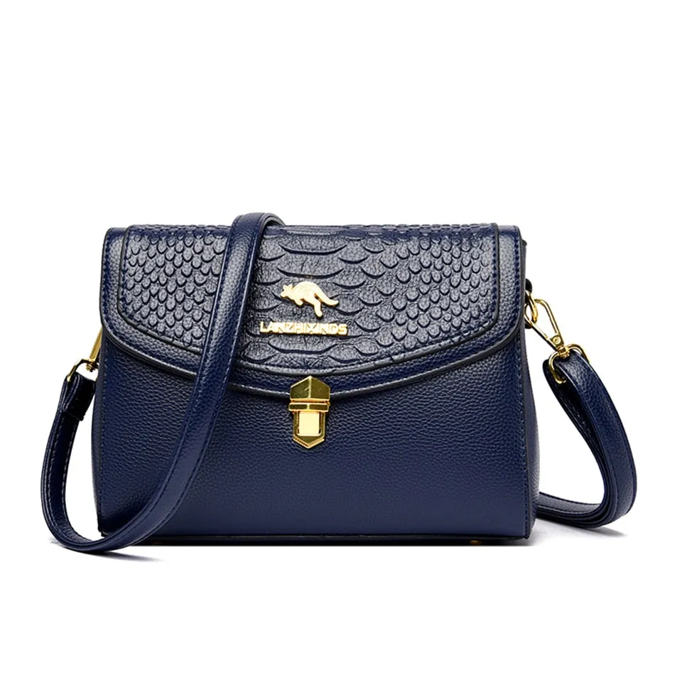 Synthetic Leather Alligator Pattern Shoulder Crossbody Bags for Women