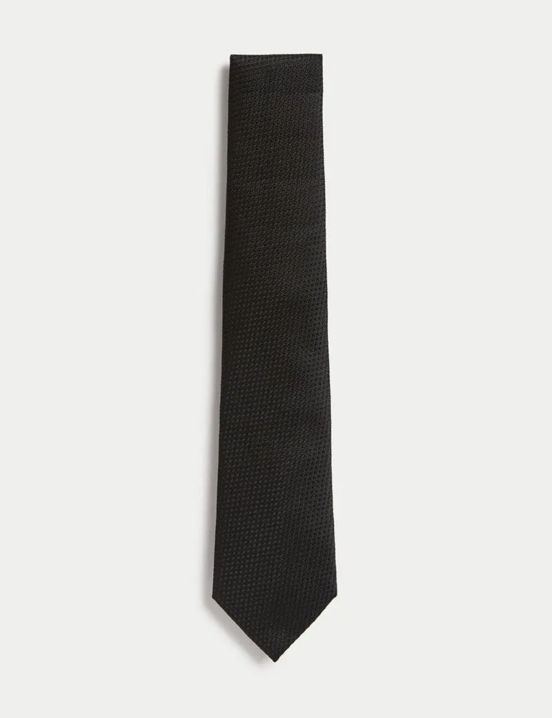 Textured Pure Silk Tie