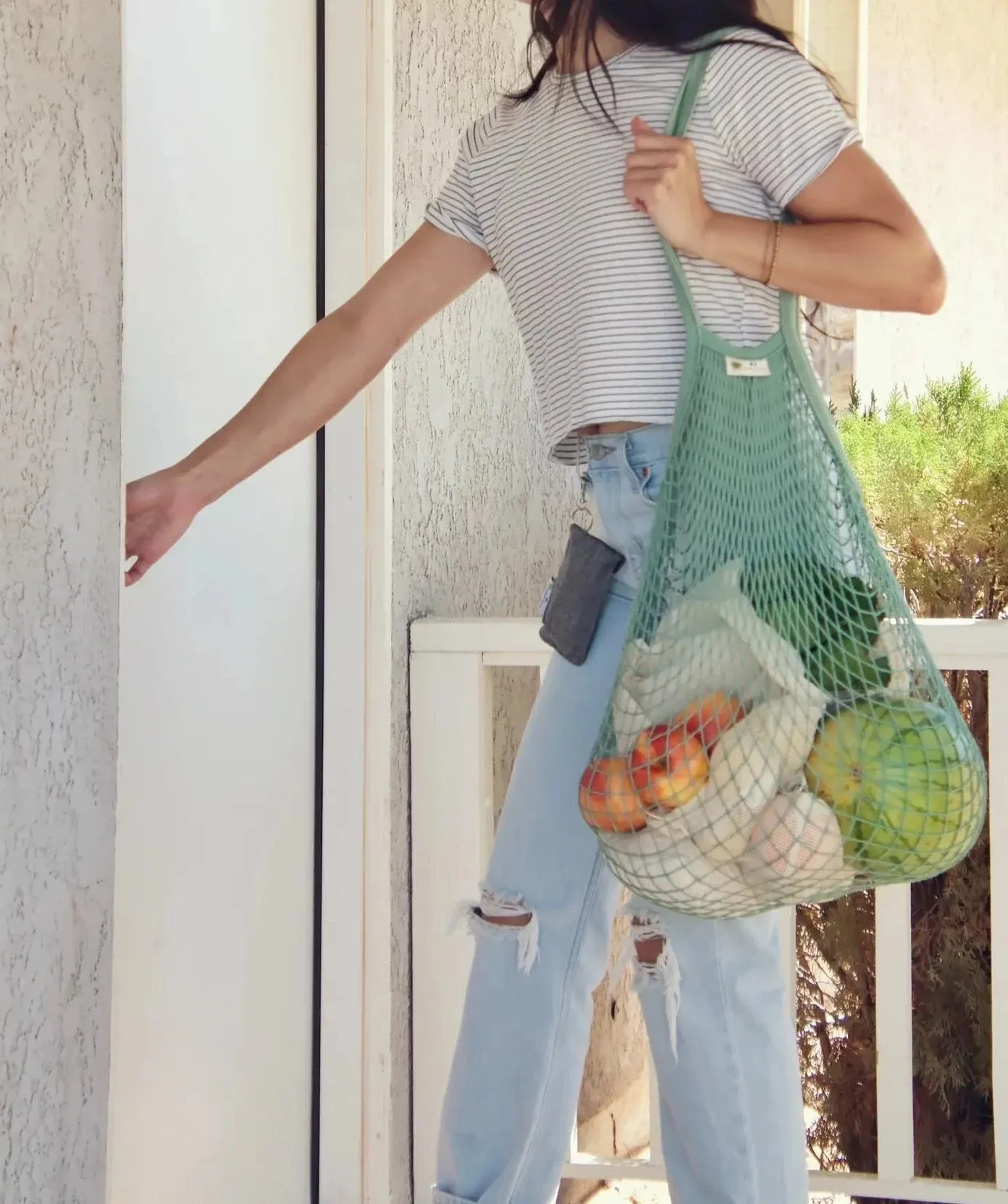 The One Tripper HUGE Mesh Market Bag | Zero Waste | Sage Green