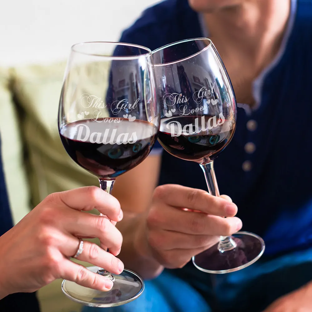 This Girl Loves... Personalized Wine Glass