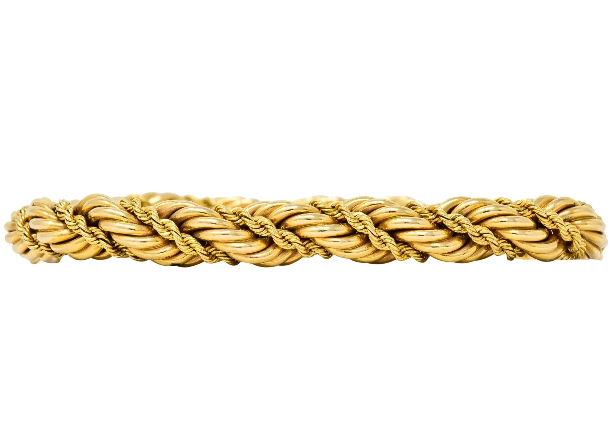 Tiffany & Co. Vintage 14 Karat Yellow Gold Twisted Rope Bracelet