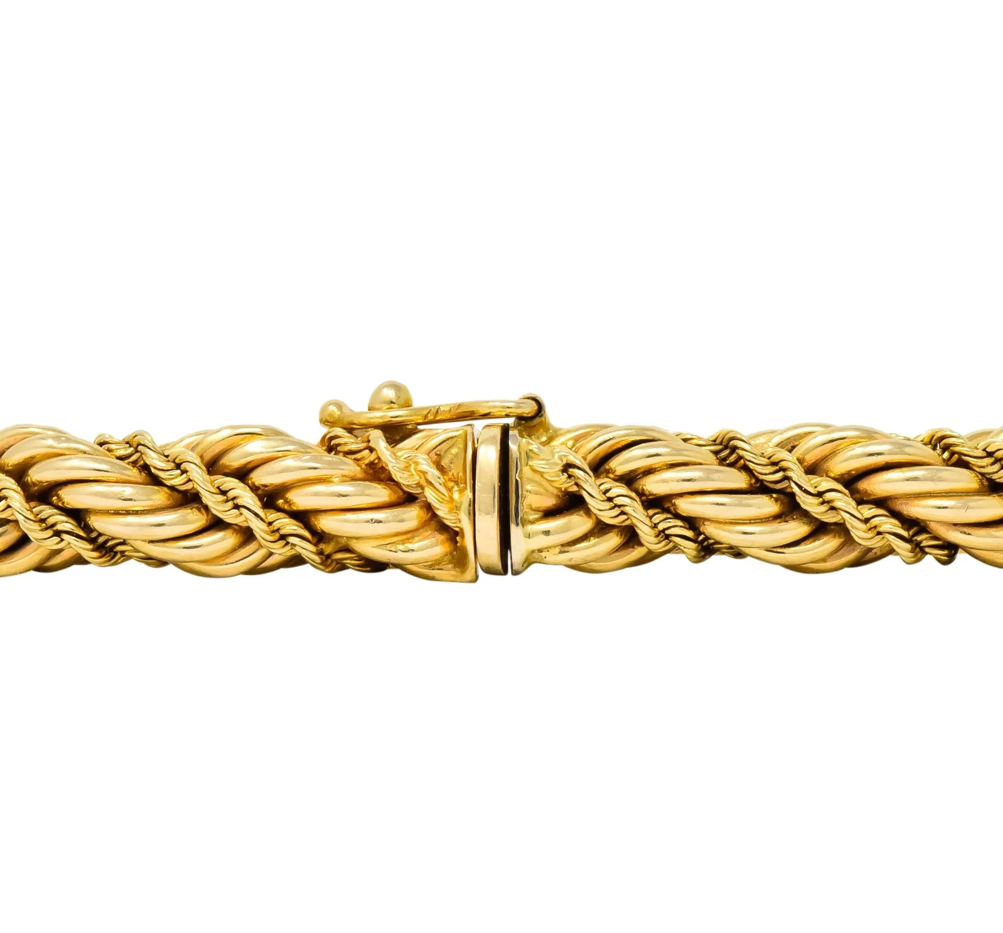 Tiffany & Co. Vintage 14 Karat Yellow Gold Twisted Rope Bracelet