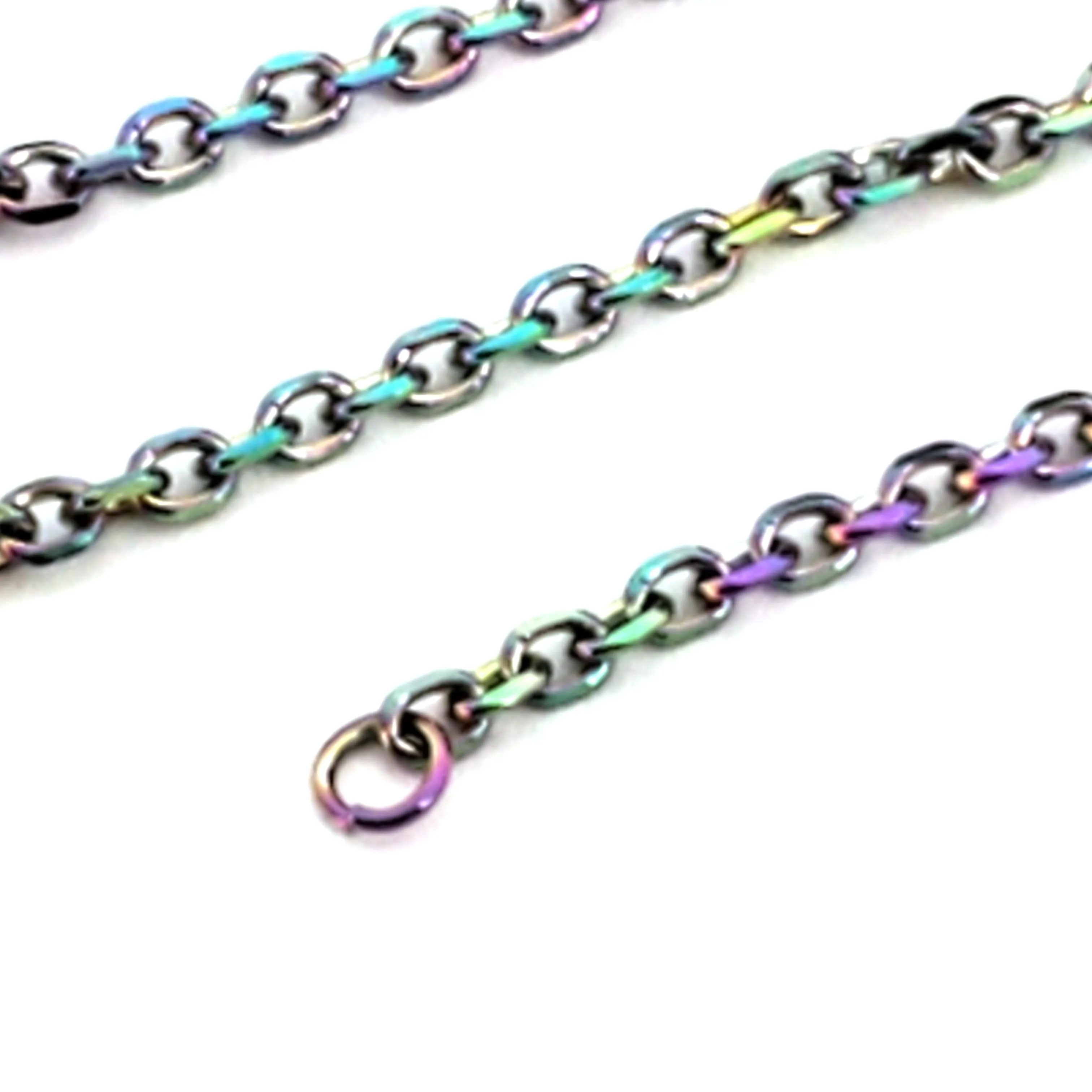 Titanium Stainless Steel Chain, Oval Links, 2.5x2mm, Lot Size 30 Feet, #1911 MC