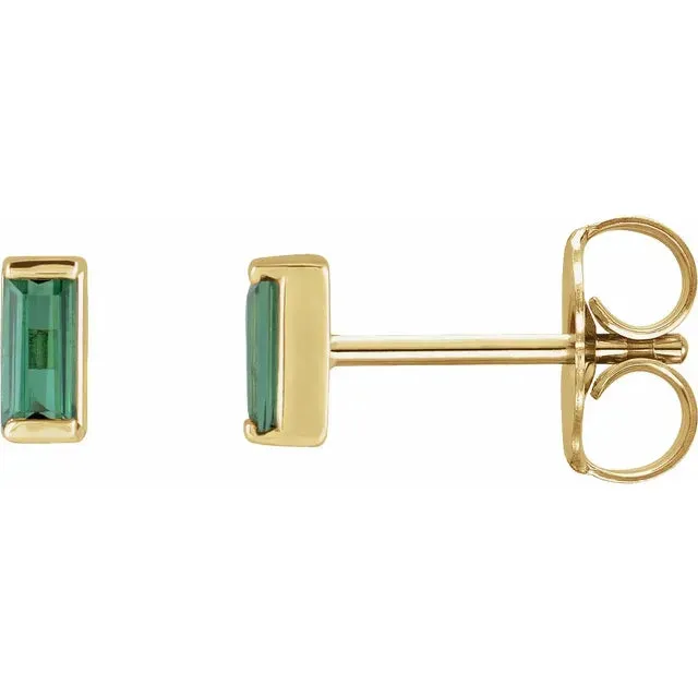 Tourmaline Bar Studs