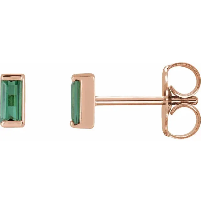 Tourmaline Bar Studs