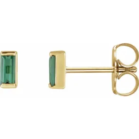 Tourmaline Bar Studs