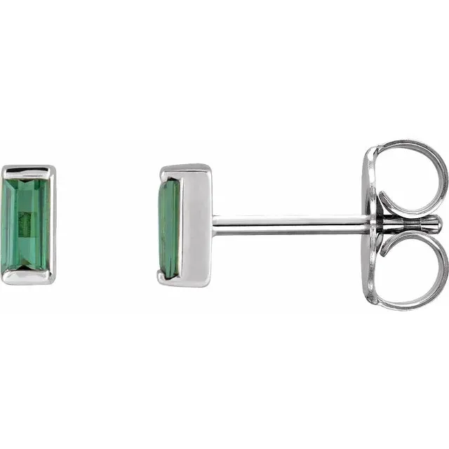 Tourmaline Bar Studs