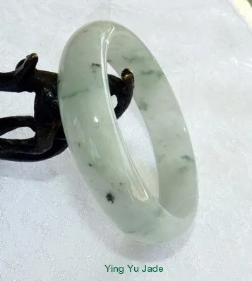 Translucent Icy Butterfly Tracks Jadeite Bangle 57.5mm (BB2305)