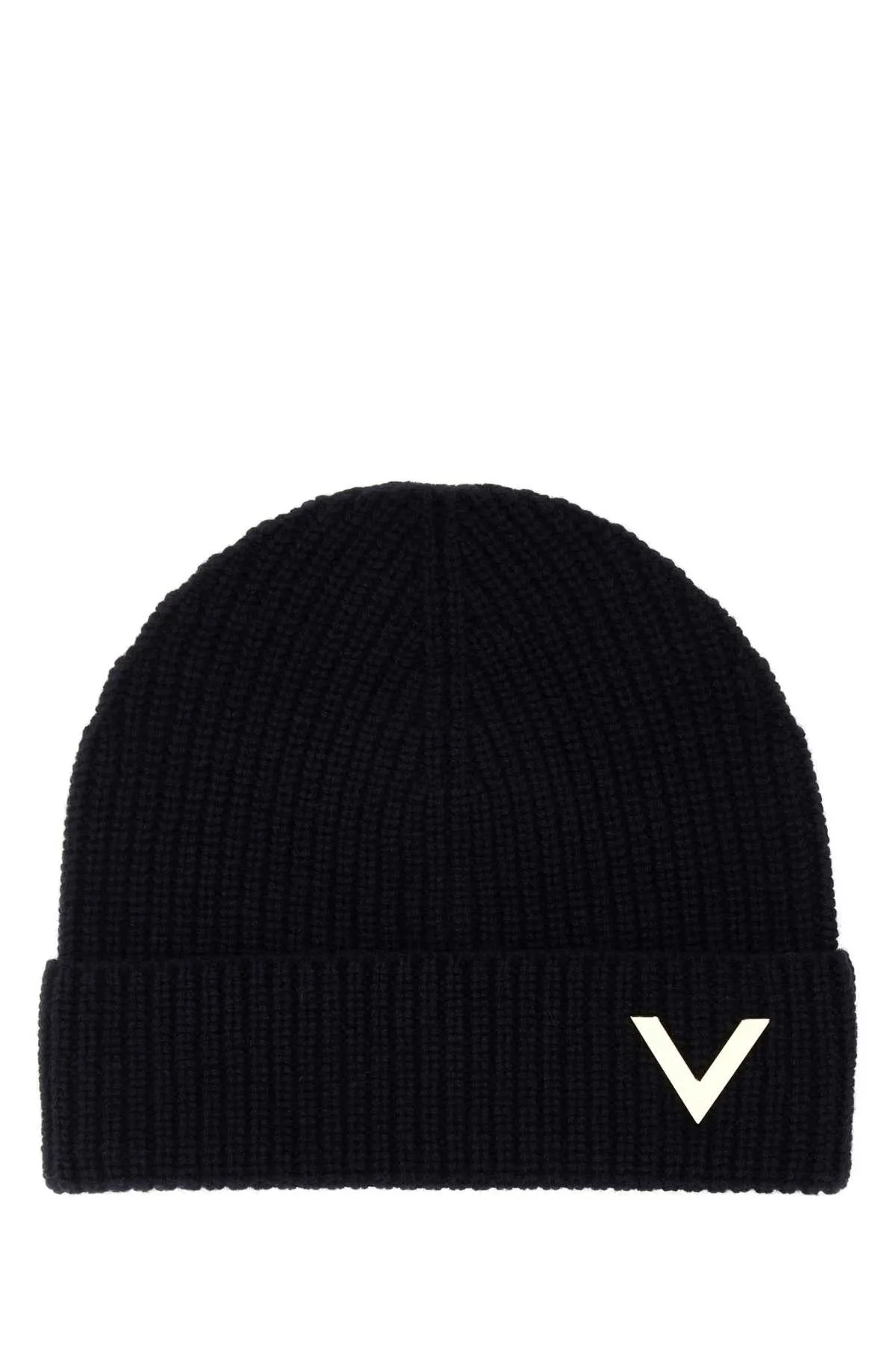 Valentino Garavani Black Cashmere Beanie Hat