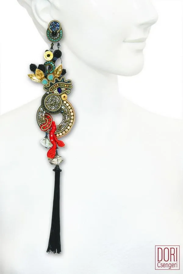 Venetian Dream Couture Asymmetrical Earrings