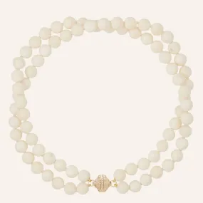 Victoire Conch 10mm Double Strand Necklace